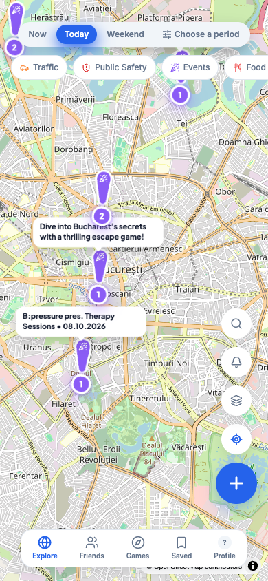 Dieselbe Karte, mobile Version.